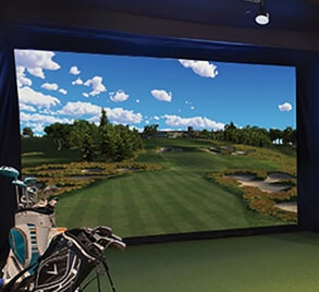 golf simulator option