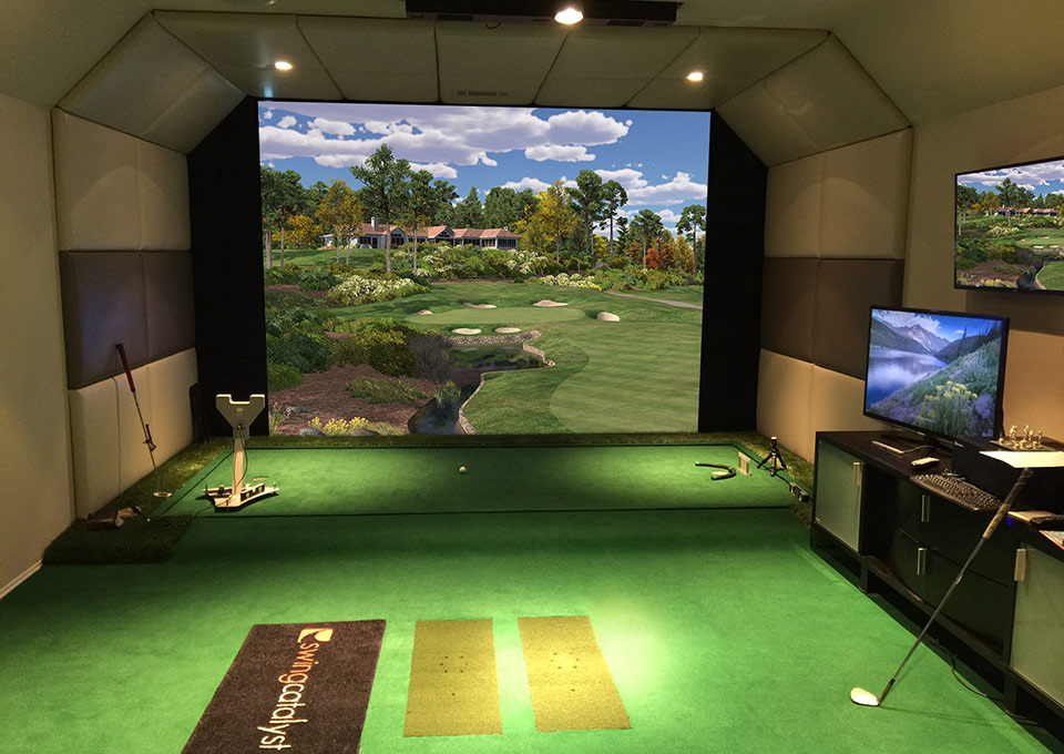 Simulator Lighting and Golf Green