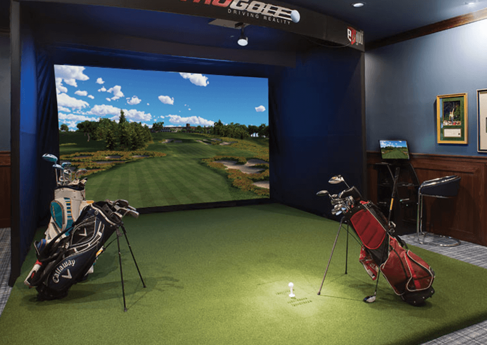Free-Standing Golf Simulator Front View
